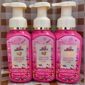 NEW B&BW (3) Milk Bar birthday cake limited edition foaming hand soaps set